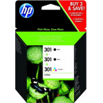 HP ������ Inkjet No.301 3-Pack Black(2)/Tri-colour (1) - (E5Y87EE)