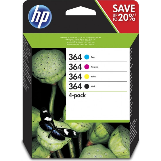 HP ������ Inkjet No.364 Combo 4-Pack C/M/Y/K - (N9J73AE)