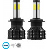GloboStar H7 K9 Line KIT ������� �������� ����������� & �������� 3rd Generation Can-Bus Series LED CREE CXB COB 100W 14000lm DC 9-32V ��������� IP66 ����� ����� 6000K - (82043)