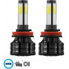GloboStar H9 K9 Line KIT ������� �������� ����������� & �������� 3rd Generation Can-Bus Series LED CREE CXB COB 100W 14000lm DC 9-32V ��������� IP66 ����� ����� 6000K - (82045)