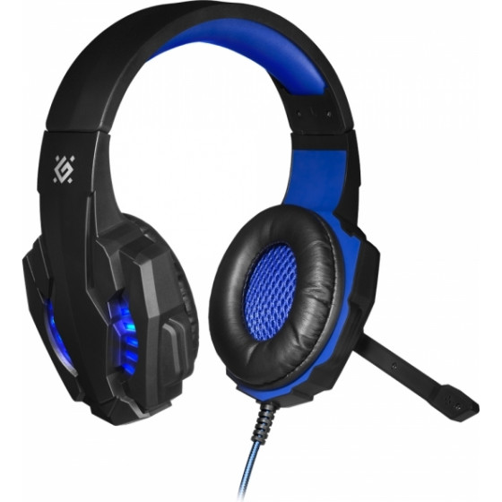 Defender Warhead G-930 Led Stereo Headphones 1.8m Black Blue - (64039)