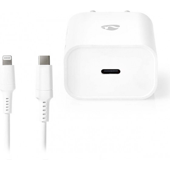 Nedis Wall Charger Quick charge feature PD3.0 20W 1.67A / 2.22A - (WCPDL20W112WT)