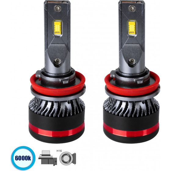 GloboStar H16 HL Line KIT ������� �������� ����������� & �������� 3rd Generation Can-Bus Extreme Series LED CREE CXB COB 100W 24000lm DC 9-32V ��������� IP67 ����� ����� 6000K - (82088)