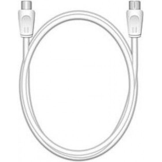 MediaRange Coax Plug/Coax Socket, 75 Ohm, 3.0M, White - (MRCS163)