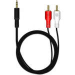 MediaRange RCA/Stereo Jack connection cable 3.5mm, 1.0M Black - (MRCS164)
