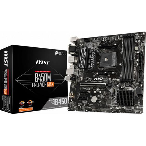 MSI B450M PRO-VDH MAX (AM4) - (7A38-043R)