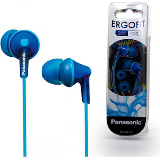 Panasonic RP-HJE125 Blue Headphones - (RPHJE125EA)