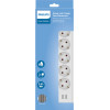 PHILIPS ��������� 5 ������ �� 2 USB Type-A 2.4 A - (SPN3052W/GRS)
