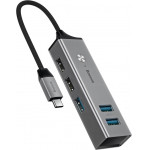 Baseus USB Type-C hub 3x USB 3.0 2x USB 2.0 5Gbps ���� - (CAHUB-D0G)