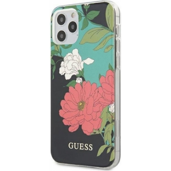 Guess Faceplate Case Flower N1 Iphone 12 Pro Max Black Backcover - (GUHCP12LIMLFL1)