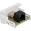 DeLock module USB �� RJ45 Easy 45 22.5x45mm ����� - (81344)
