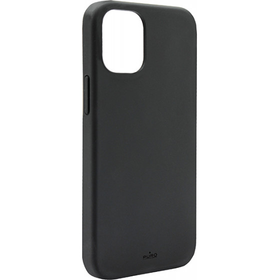 Puro Cover Silicon with microfiber inside ��� iPhone 13 6.1- ����� - (IPC1361ICONBLK)