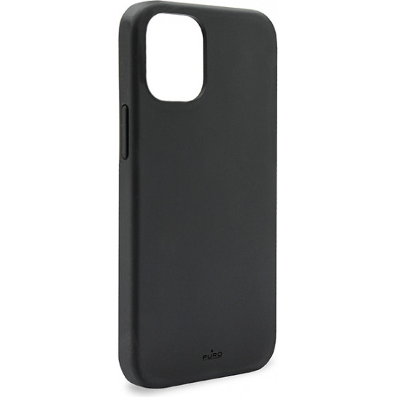Puro Cover Silicon with microfiber inside ��� iPhone 13 Mini 5.4 - ����� - (IPC1354ICONBLK)