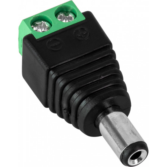 GloboStar ����� ����������� DC �������� - Male Jack Connector �� ����� 5.5 x 2.1mm - (70702)