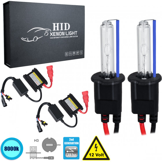 GloboStar H3 CB Line KIT ������� �������� ����������� & ������������ 2nd Generation Can-Bus Series XENON 70W 6400lm DC 9-16V ��������� IP65 ����� ����� 8000K - (84112)