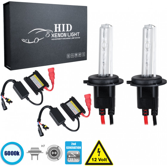 GloboStar H7 CB Line KIT ������� �������� ����������� & ������������ 2nd Generation Can-Bus Series XENON 70W 6400lm DC 9-16V ��������� IP65 ����� ����� 6000K - (84103)
