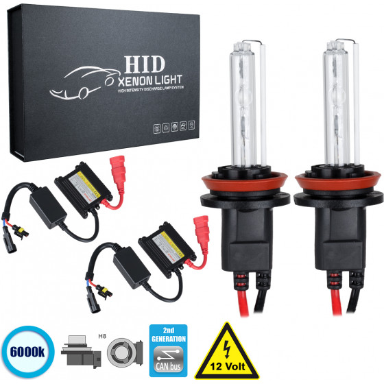 GloboStar H8 CB Line KIT ������� �������� ����������� & ������������ 2nd Generation Can-Bus Series XENON 70W 6400lm DC 9-16V ��������� IP65 ����� ����� 6000K - (84104)