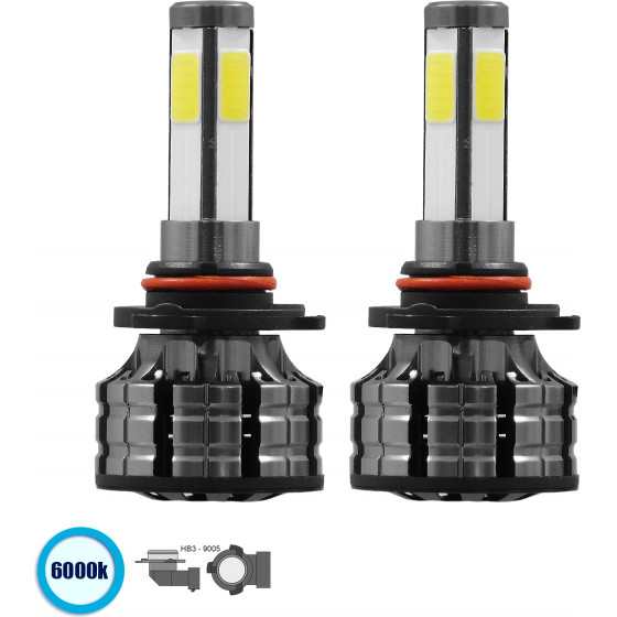 GloboStar HB3 9005 K9 Line KIT ������� �������� ����������� & �������� 3rd Generation Can-Bus Series LED CREE CXB COB 100W 14000lm DC 9-32V ��������� IP66 ����� ����� 6000K - (82049)