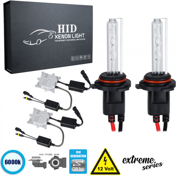 GloboStar H10 XCB Line KIT ������� �������� ����������� & ������������ 3rd Generation Can-Bus Extreme Series XENON 110W 10350lm DC 9-16V ��������� IP65 ����� ����� 6000K - (84150)