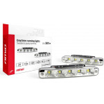 Amio ���� ������ DRL 12/24V 11,52W 10 LED 1000Lm 190x29x40mm - 2 ���. - (01523)