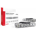 Amio ���� ������ DRL 12/24V 11,52W 10LED 1000Lm 160x25x52mm - 2 ���. - (01522)