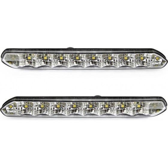 Amio ���� ������ DRL 12/24V 7W 20LED(0,35W ANA LED) 185x20x40mm 2��� - 2 ���. - (01266)