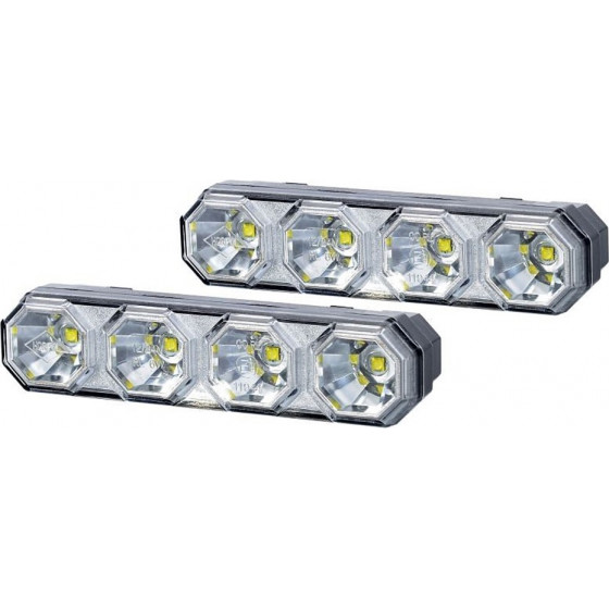 Horpol DRL HOR78 12/24V �������� DAYTIME ������ �� 4LED 6W 120,5x36,8mm ����� 2��� - (LDR2106)