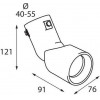 Lampa ���� ��������� TS-67 40-55mm ���� 110 ������ - (60115)