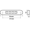 Lampa ��� ����� �������� 4LED ����� 12/24V 70x16x11mm ��������� 1���. - (41490)