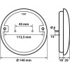 Lampa ��� �������� ���� 12/24V 14LED ������� ��������� 140mm 1���. - (41528)