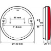 Lampa ��� �������� ���� 12/24V O-LED 29LED 3 ������� ��������� 140mm 1���. - (41534)