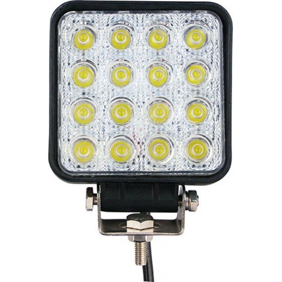 M-Tech ��������� �������� WORKING LAMPS FLOOD BEAM OSRAM LED 10-30V 48W 3600lm ���������� (110 x 110 x 72 mm) -1 TEM - (WLO13)