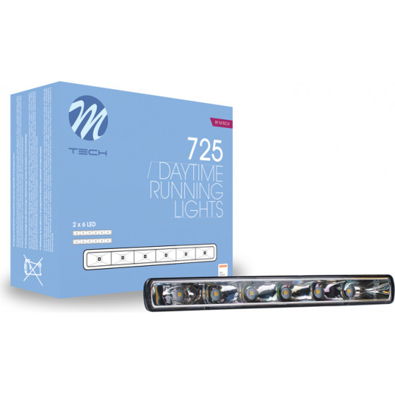 M-Tech �������� DAYTIME DRL LD725SE 12V - OSRAM - ������� �� 6HP LED - 180 � 36 � 21mm - 2 ���. - (LDO725)