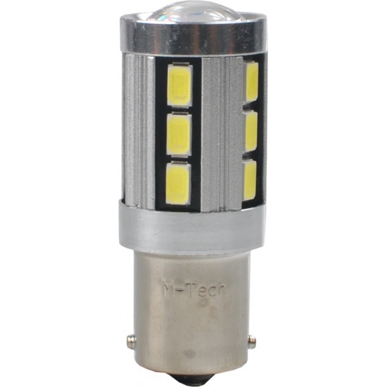 M-Tech P21W 12V BA15s LED 18xSMD5730 PREMIUM ����� (����������) BLISTER 2���. - (LB355W)