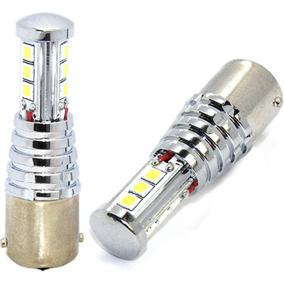 M-Tech P21W 12V BA15s LED 9x3030chip PREMIUM LG ����� (����������) 1���. - (L458W)