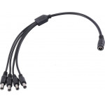 Folksafe splitter DC1F4M 1 ������ �� 4 �������� 5.5x2.1mm 4��� - (FS-DC1F4M)