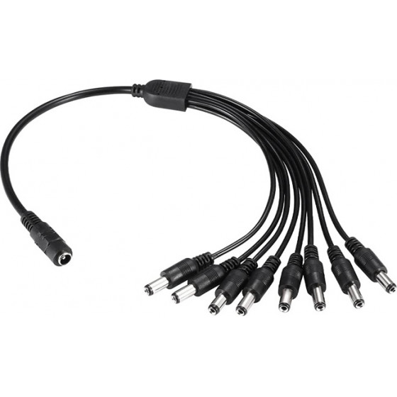 Folksafe splitter DC1F8M 1 ������ �� 8 �������� 5.5x2.1mm 4��� - (FS-DC1F8M)
