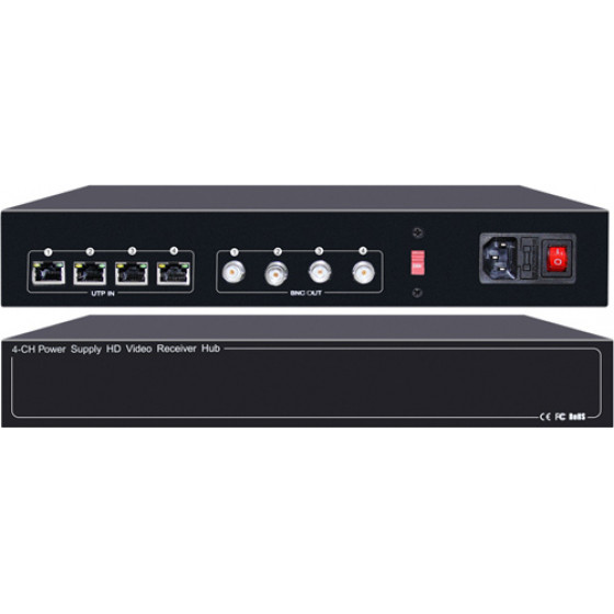 Folksafe video and power receiver hub 4 channel - (FS-HD4604VPS12)