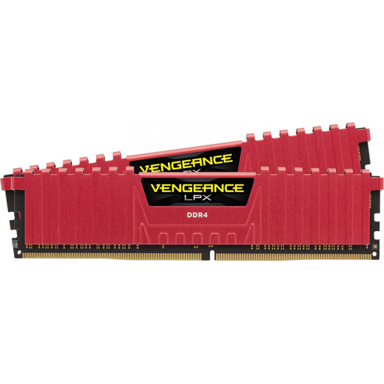 Corsair VENGEANCE LPX 8GB (2 x 4GB) DDR4 DRAM 2666MHz C16 Memory Kit - Red - (CMK8GX4M2A2666C16R)