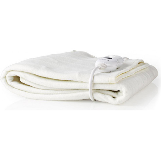 Nedis PEBL110CWT1 Electric Blanket Underblanket 1 Person 150 x 80 cm 3 Heat Sett