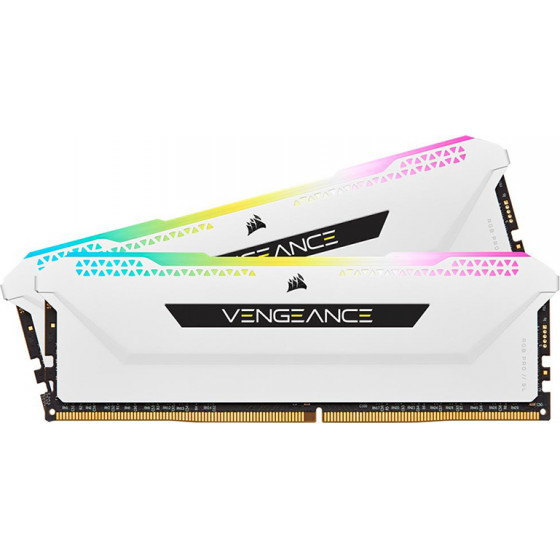 Corsair VENGEANCE RGB PRO SL 16GB (2x8GB) DDR4 DRAM 3600MHz C18 Memory Kit - White - (CMH16GX4M2D3600C18W)