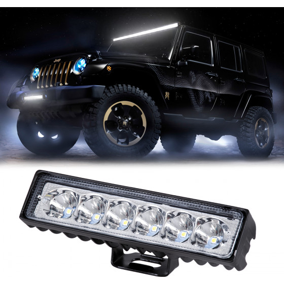 GloboStar PRO Series ����� �������� - ���� ������ - DRL ��� ���������� & ������� LED CREE XBD 18W 1800lm DC 10-30V ��������� IP65 ����� ����� 6000K - (85448)