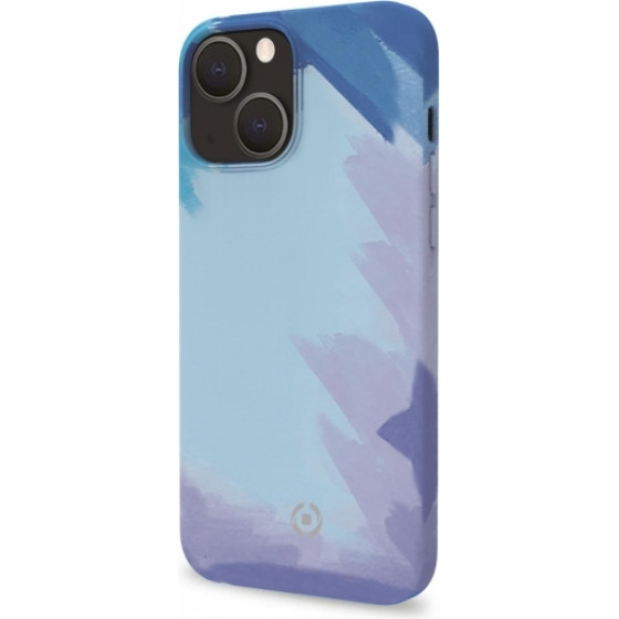 Celly Watercolor Iphone 13 Blue Backcover - (WATERCOL1007BL)