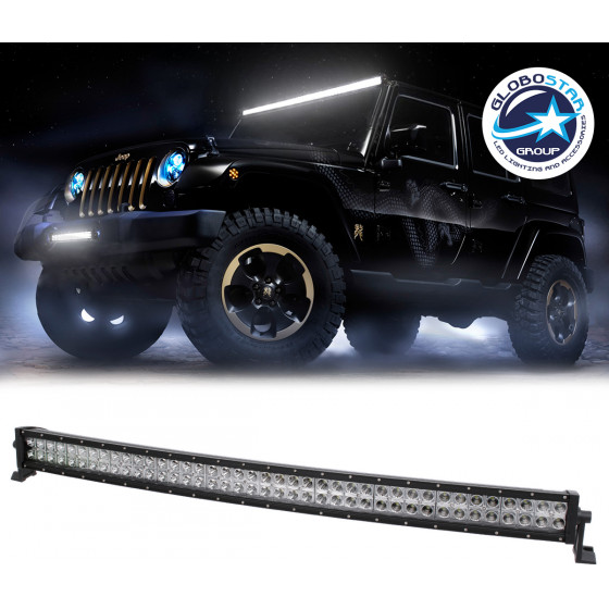 GloboStar PRO Series ����� ��������� - Curved ��� ���������� & ������� LED CREE XBD 240W 24000lm DC 10-30V ��������� IP65 ����� ����� 6000K - (85472)