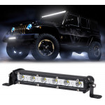 GloboStar PRO Series ����� ���� - Straight - DRL ��� ���������� & ������� LED CREE XBD 18W 1800lm DC 10-30V ��������� IP65 ����� ����� 6000K - (85450)