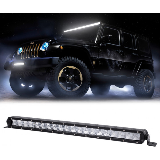 GloboStar PRO Series ����� ���� - Straight ��� ���������� & ������� LED CREE XBD 100W 10000lm DC 10-30V ��������� IP65 ����� ����� 6000K - (85452)