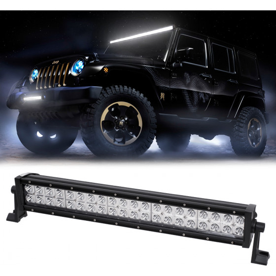 GloboStar PRO Series ����� ���� - Straight ��� ���������� & ������� LED CREE XBD 120W 12000lm DC 10-30V ��������� IP65 ����� ����� 6000K - (85462)