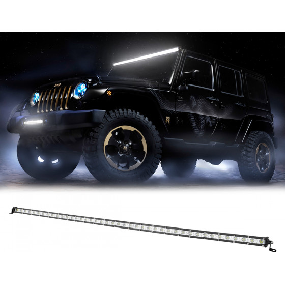 GloboStar PRO Series ����� ���� - Straight ��� ���������� & ������� LED CREE XBD 126W 12600lm DC 10-30V ��������� IP65 ����� ����� 6000K - (85453)