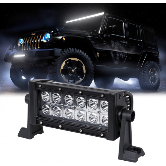 GloboStar PRO Series ����� ���� - Straight ��� ���������� & ������� LED CREE XBD 36W 3600lm DC 10-30V ��������� IP65 ����� ����� 6000K - (85460)
