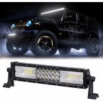 GloboStar PRO Series ����� ���� - Straight TRI-ROW 7D ��� ���������� & ������� LED CREE XBD 162W 16200lm 15� & 60� DC 10-30V ��������� IP65 ����� ����� 6000K - (85481)